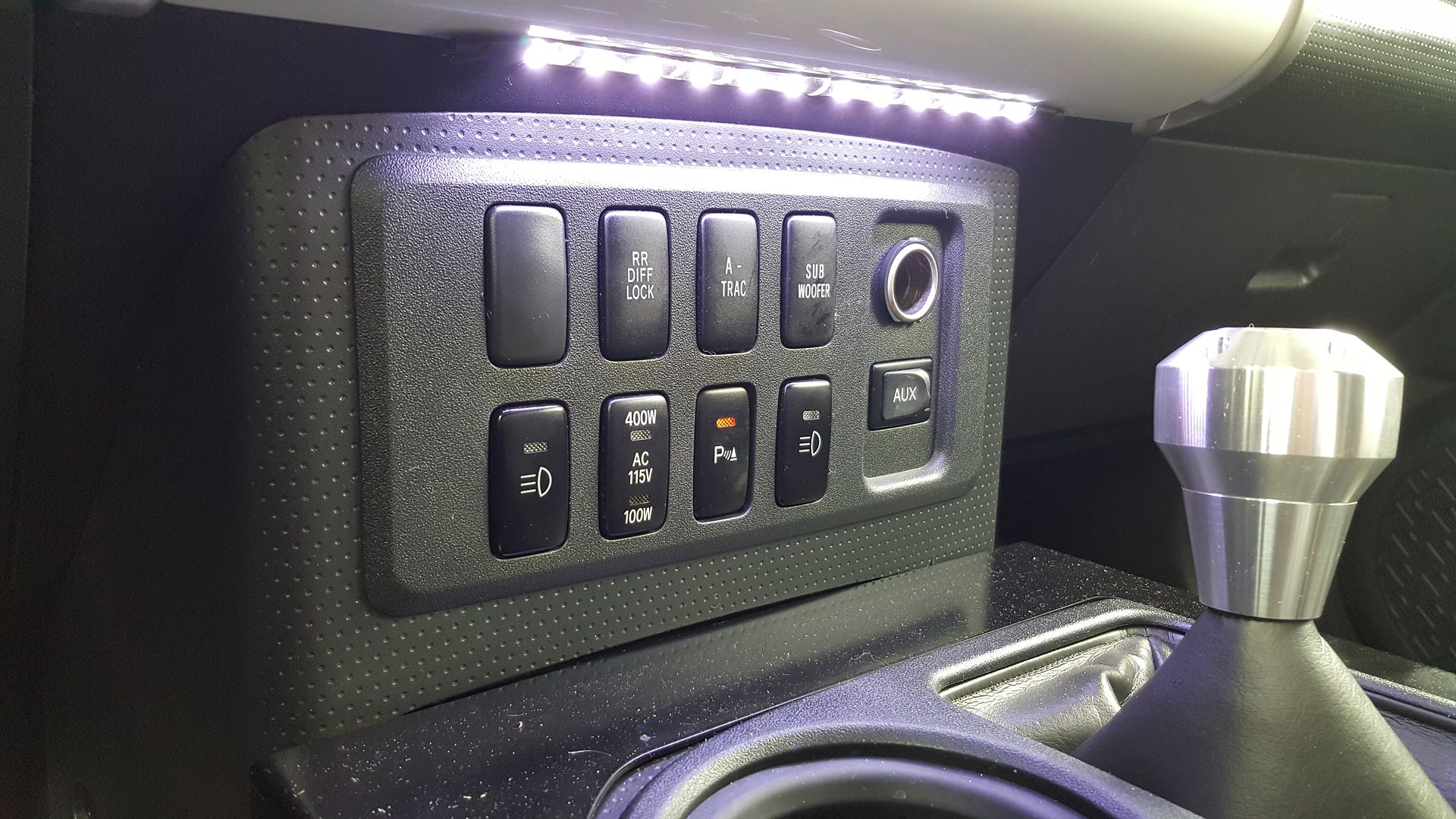 Center Console UnderRadio Flex LEDs Install Toyota FJ Cruiser Forum